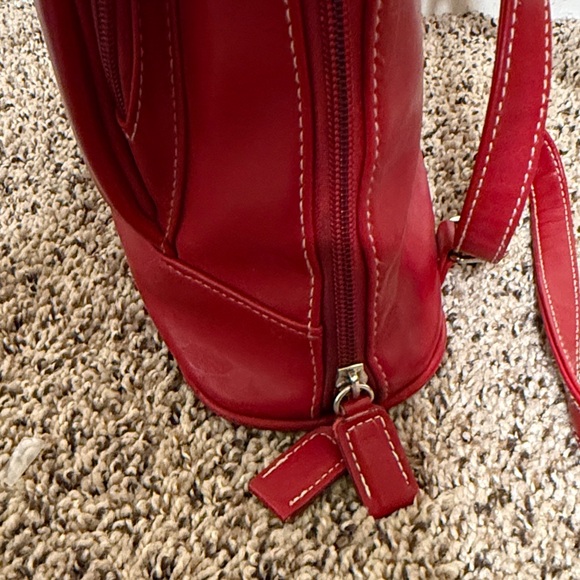 Elegant Red Leather Backpack main image 4
